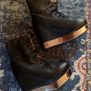 Jeffrey Campbell wedge heel boots